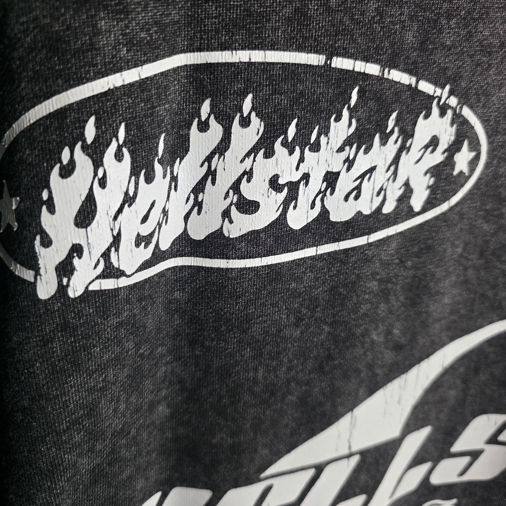 Hellstar Path To Paradise Hoodie Men's Size M Oversized Acid Wash Graphic Logo - Picture 2 of 12
